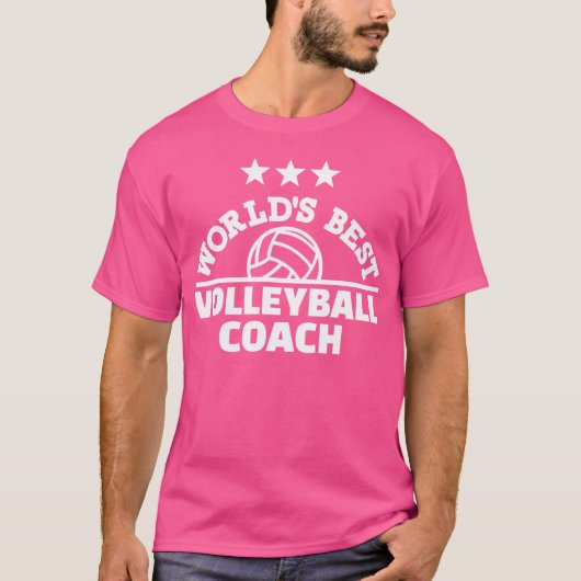 De beste volleybalcoach ter wereld t-shirt (Voorkant)