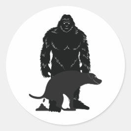 De beste vriend van Bigfoot Ronde Sticker