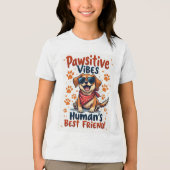 De Beste Vriend van de Mens Knuffel Hond Tri-Blend Shirt (Voorkant)