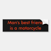 De beste vriend van het man is een motorfiets bumpersticker (Voorkant)