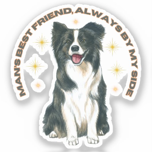 De beste vriend van man, altijd aan mijn zijde sticker (Voorkant)