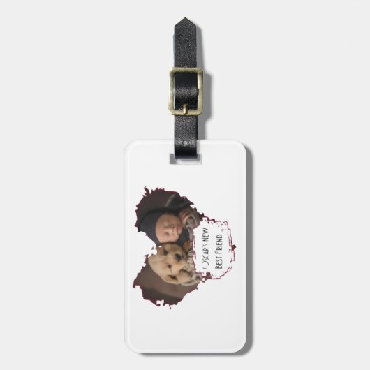 De beste vriend van Oscar Bagagelabel (Voorkant verticaal)