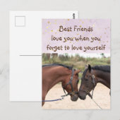 De beste vrienden houden van je Inspirerend Briefkaart (Voorkant / Achterkant)
