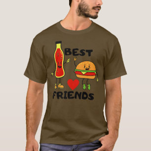 De beste Vrienden klagen Anime Burger en Drink voo T-shirt