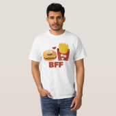 De beste vrienden van Burger en Fries voor altijd T-shirt (Voorkant volledig)