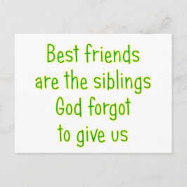De beste vrienden zijn de siblings briefkaart