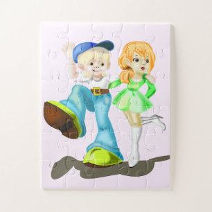 De beste vriendinnen die de puzzle Gift Paintig Legpuzzel