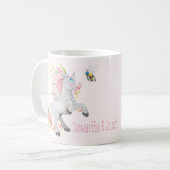 De beste vriendinnetjes roze ventilator personalis koffiemok (Voorkant links)