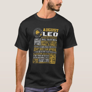 De beste vrouw geboren in augustus Leo Zodiac Sign T-shirt