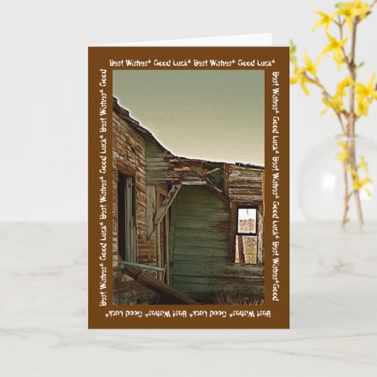 De beste wensen in een nieuw huis kaart (Gele Bloem)