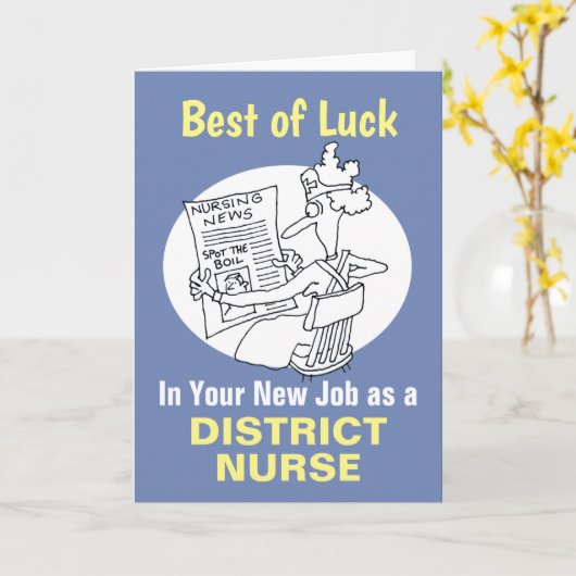De beste wensen in Uw Nieuwe Baan als Verpleger va Kaart (Gele Bloem)