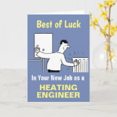 De beste wensen in uw nieuwe taak als verwarmingst kaart (Gele Bloem)