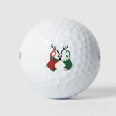 De beste wensen met kerst speciale aandacht rood e golfballen (Voorkant)