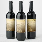 De beste wensen op je gouden Jubileum Wijn Etiket (Flessen)