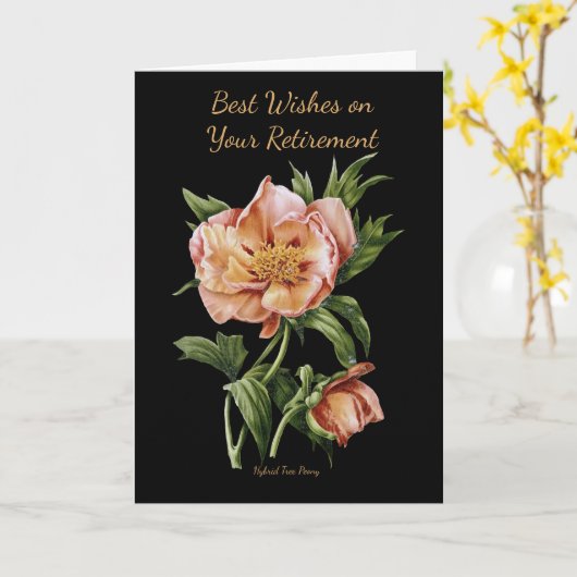 De beste wensen op je pensioen kaart (Gele Bloem)