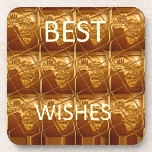 De beste wensen uit de liefste Afrikaanse kunst va Bier Onderzetter