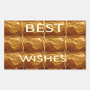 De beste wensen uit de liefste Afrikaanse kunst va Rechthoekige Sticker