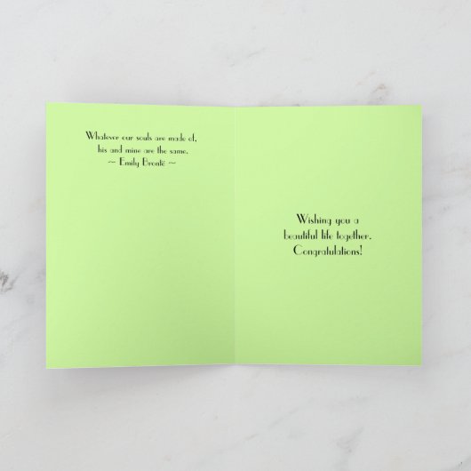 De Beste wensen van het Huwelijk van het Kaart (Binnen)