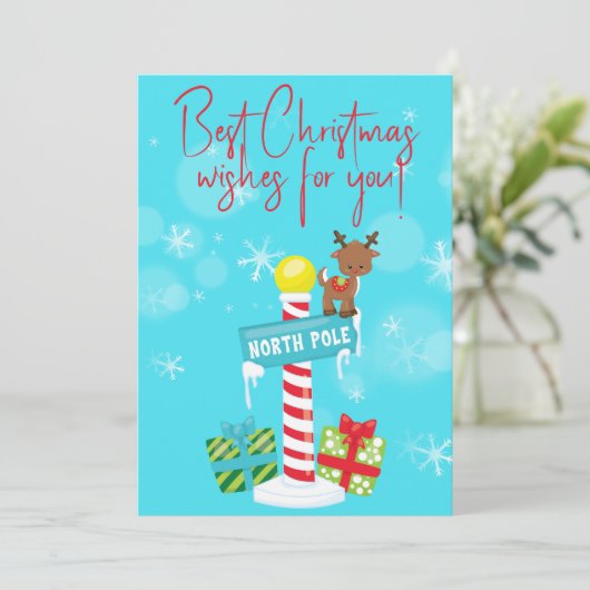 De "beste Wensen van Kerstmis voor u!" De Kaart (Staand voorkant)