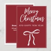 De beste wensen voor de kerstvakantie Kaart (Voorkant / Achterkant)