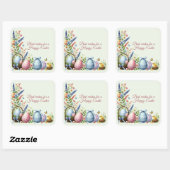 De beste wensen voor een gelukkig Pasen Vierkante Sticker (Vel)