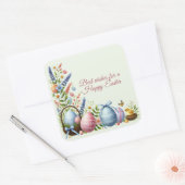 De beste wensen voor een gelukkig Pasen Vierkante Sticker (Envelop)