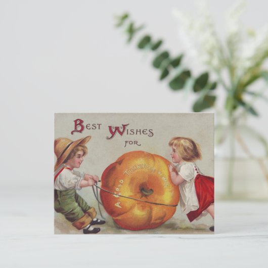 De beste wensen voor een goede Thanksgiving Feestdagenkaart (Staand voorkant)