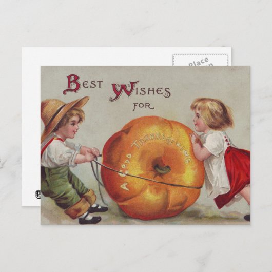 De beste wensen voor een goede Thanksgiving Feestdagenkaart (Voorkant / Achterkant)