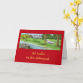 De beste wensen voor je pensioen, lezen in de hang kaart (Gele Bloem)