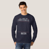 De beste wensen voor Kerstmis zijn de Mannen beerh T-shirt (Voorkant volledig)