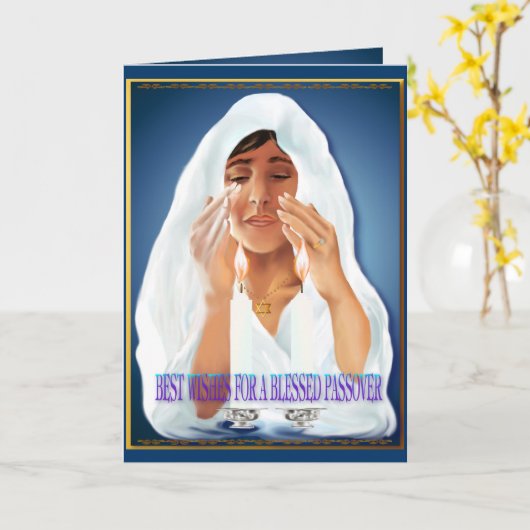 De beste wensen voor Pesach Kaart (Gele Bloem)