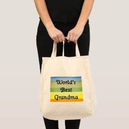De beste wereld. Oma canvas tas