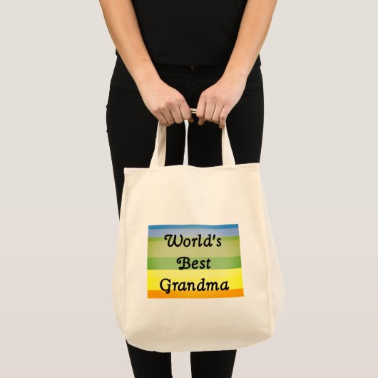 De beste wereld. Oma canvas tas (Voorkant (product))