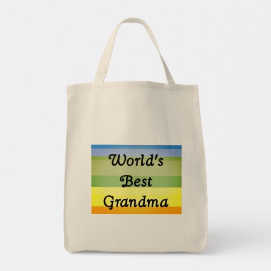 De beste wereld. Oma canvas tas (Achterkant)