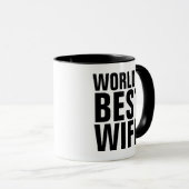 DE BESTE WIFE COFFEE MUGS TER WERELD MOK (Voorkant rechts)