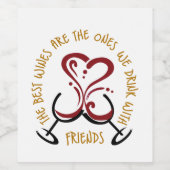 De beste wijn etiket (Enkel label)