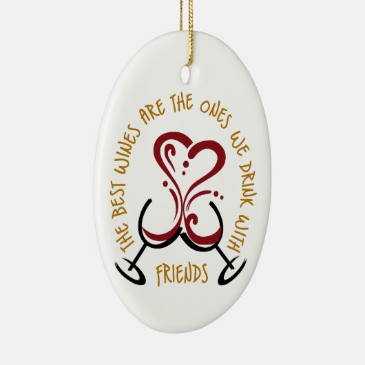 De beste wijn keramisch ornament (Rechts)