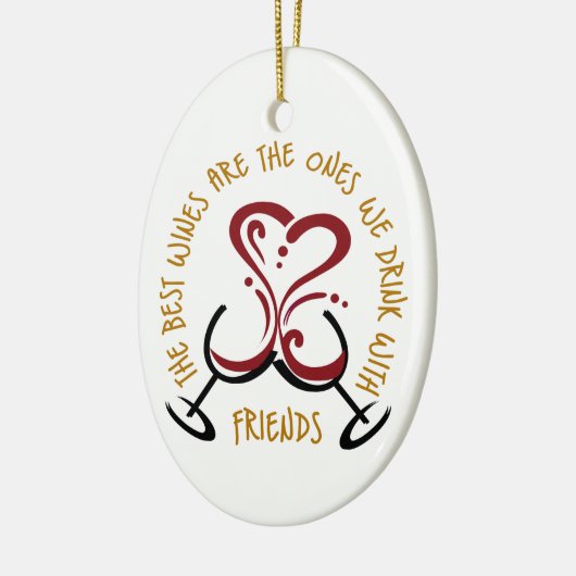 De beste wijn keramisch ornament (Links)