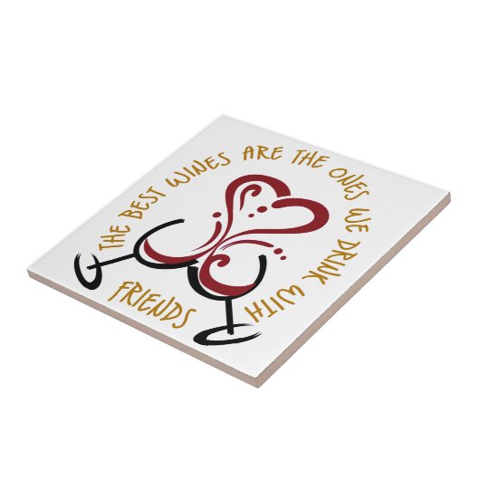 De beste wijn tegeltje (Zijkant)