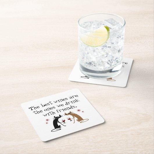 De beste wijnen die we Drinken met vrienden Kartonnen Onderzetters (Insitu)