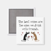 De beste wijnen die we Drinken met vrienden Magneet (Voorkant / Achterkant)