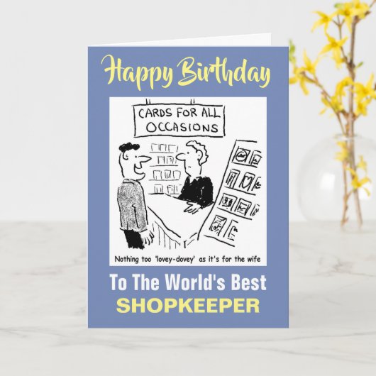 De beste winkelier ter wereld kaart (Gele Bloem)