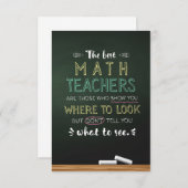 De beste Wiskunde leraren Bedankkaart (Voorkant / Achterkant)