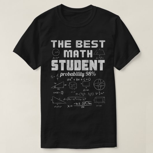 De Beste Wiskundestudent Kans 98% T-shirt (Design voorkant)