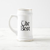 De beste witte stein een gouden sierlijst bierpul (Links)