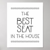 De beste zetel in het huis Funny Bathroom Poster (Voorkant)