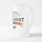 De beste zijn geboren in juli matglas bierpul (Voorkant rechts)