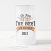 De beste zijn geboren in juli matglas bierpul (Center)