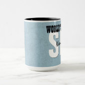 De beste zonde ter wereld in WET Blauwe Aangepaste Mok (Midden)