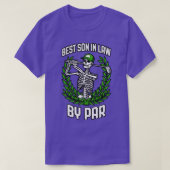 De beste zoon van Par Golf Funny Golfing Skeleton T-shirt (Design voorkant)